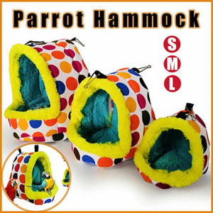 Colorful Bird Hammock providing a cozy resting place for pet birds