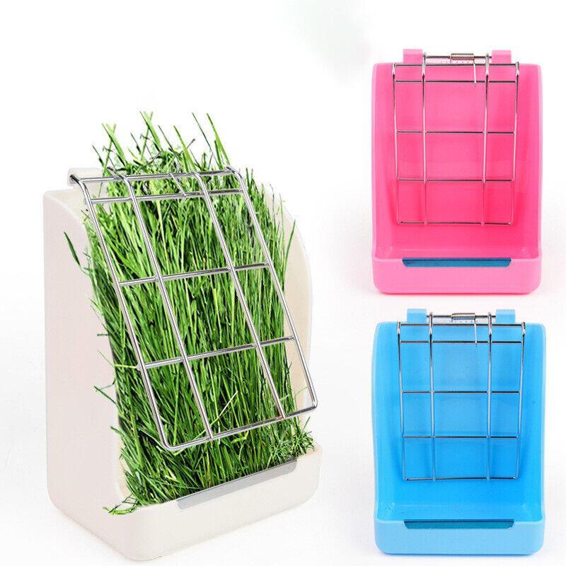 Corner plastic rabbit hay feeder for small animals