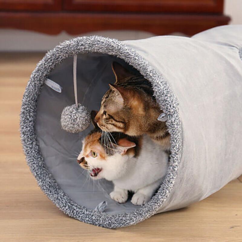 Interactive and Fun Cat Tunnel with Built-In Toy