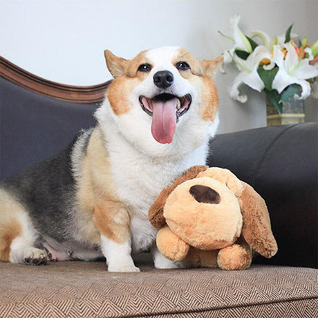 Plush Dog Toy with Heartbeat Simulation