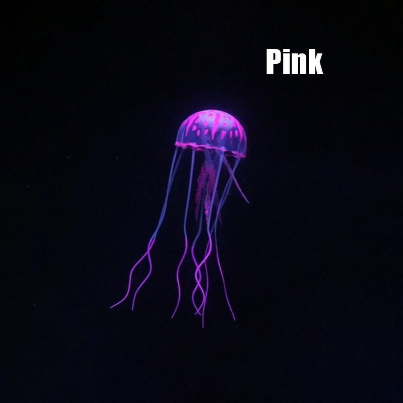 Glowing Jellyfish Ornament For Fish Tank 4 Colours