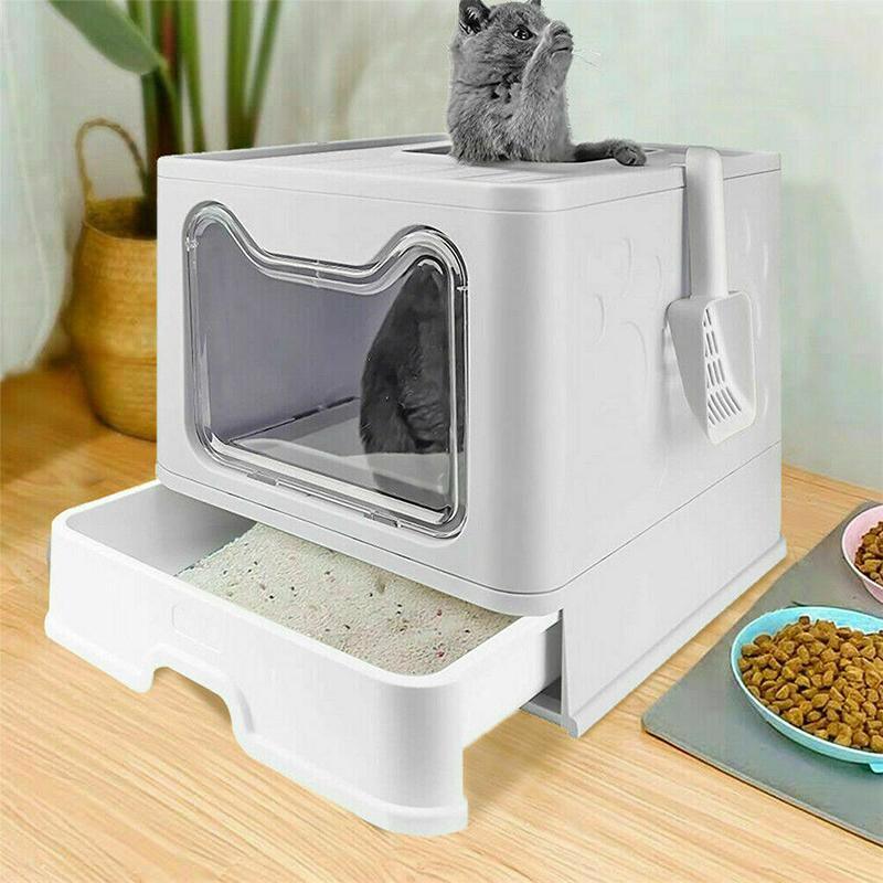 Hooded Enclosed Cat Litter Box