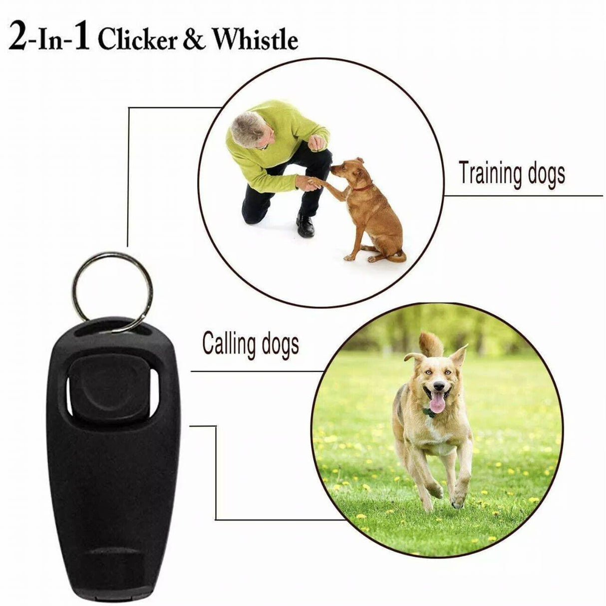 Effective Dog Whistle to Stop Barking with training clicker