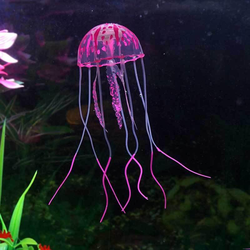 Glowing Jellyfish Ornament For Fish Tank 4 Colours