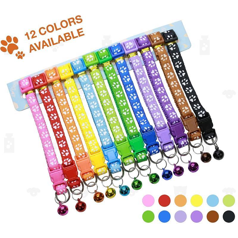 12 PCS Pet Whelping ID Collar With Bell