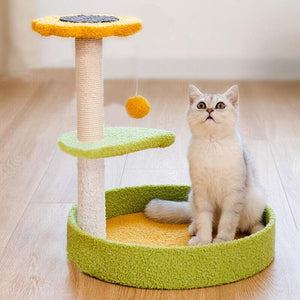 Cat Tree with Scratching Cat Post and Lounging Areas