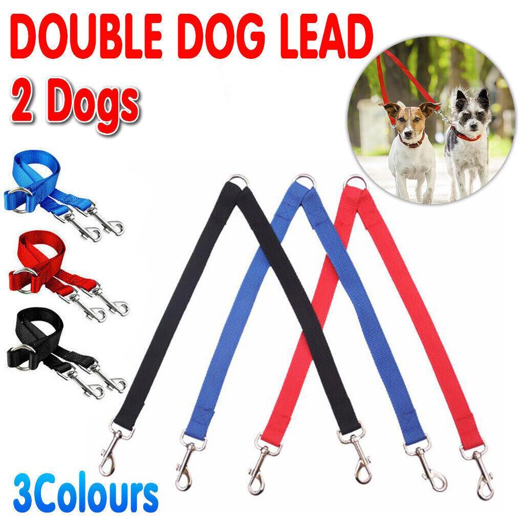 2-Way Double Dog Leash 3 Colours