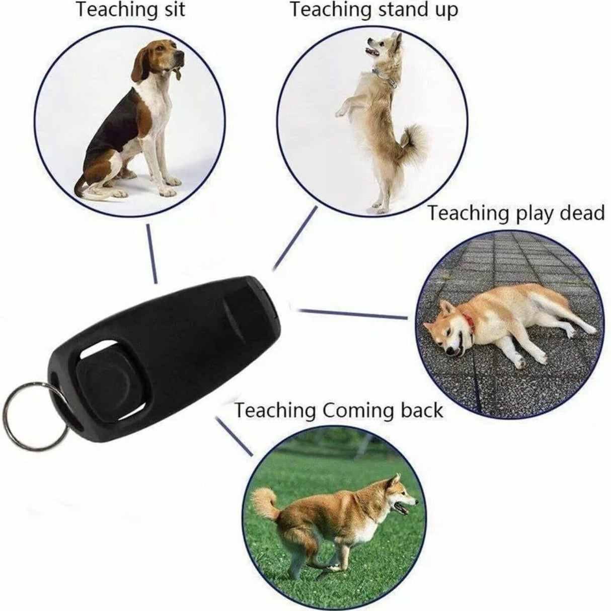 Effective Dog Whistle to Stop Barking with training clicker