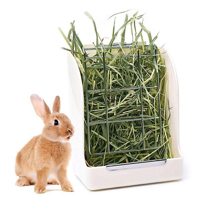 Corner plastic rabbit hay feeder for small animals