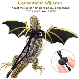 Adjustable Lizard Harness with Cool Leather Wings