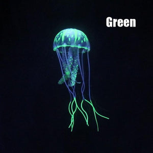 Glowing Jellyfish Ornament For Fish Tank 4 Colours