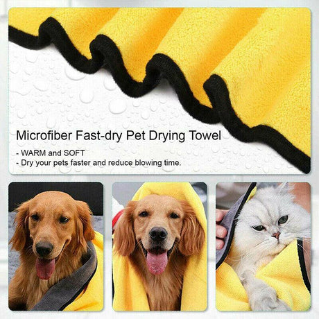 Ultra-Absorbent Microfiber Dog Towel for quick drying