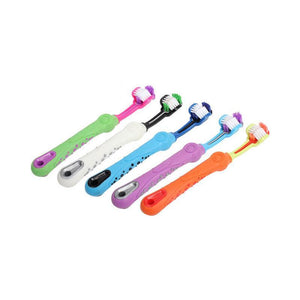 Three Sided Dog Toothbrush 5 Colours