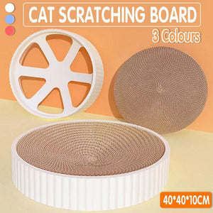 2-in-1 Cat Lounge with Cat Scratching Board for Play and Rest