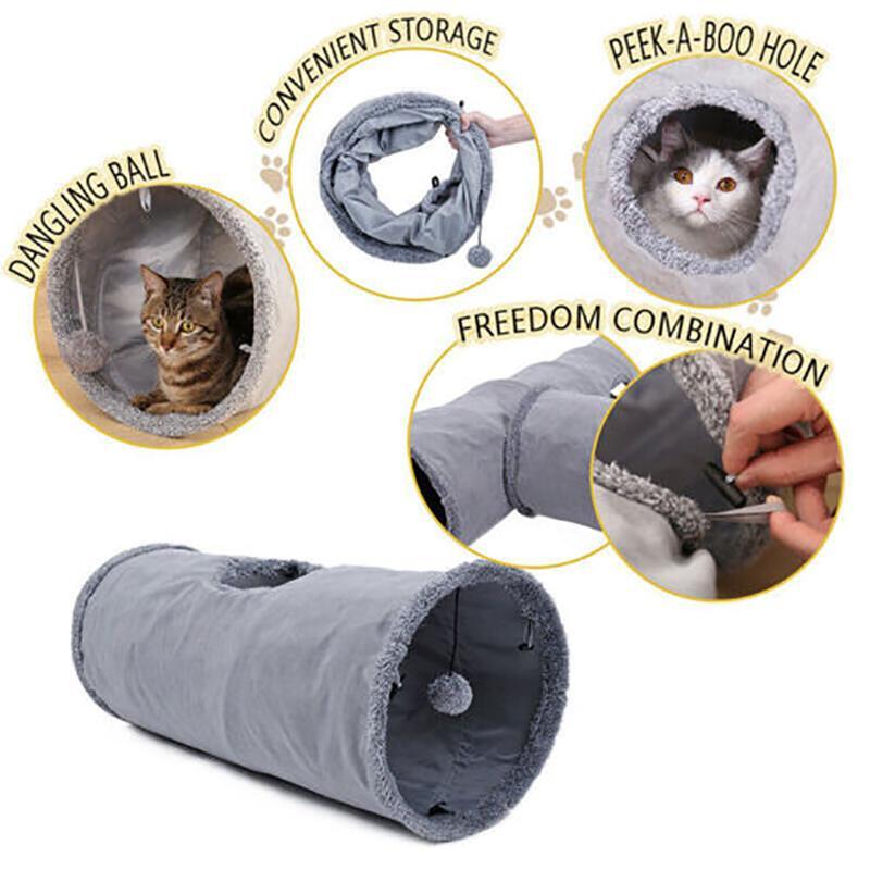 Interactive and Fun Cat Tunnel with Built-In Toy