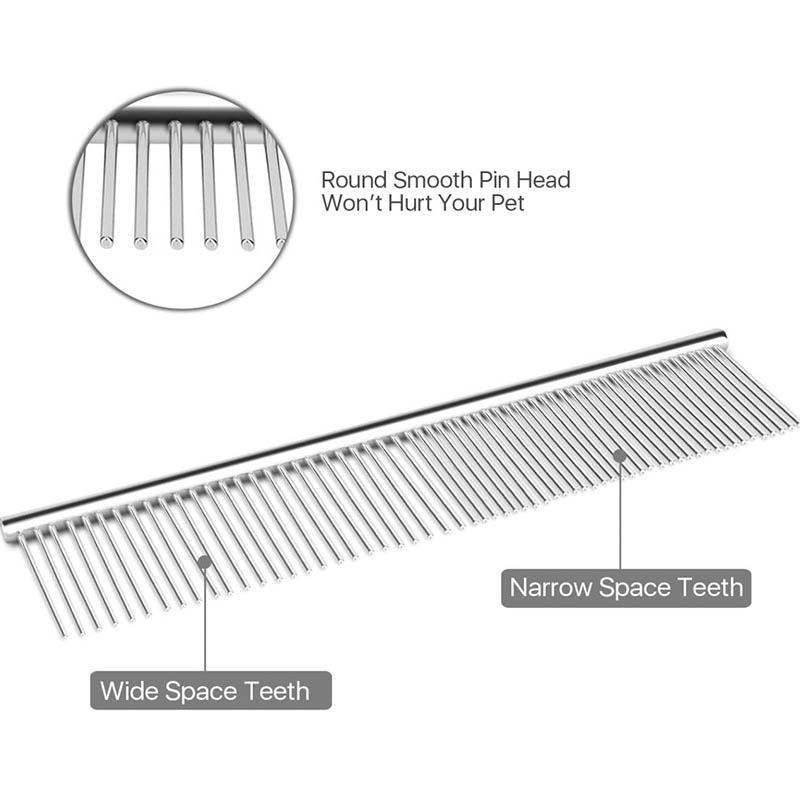 Stainless Steel Cat Flea Combs for Grooming Versatile Flea Comb for Cats and Dogs