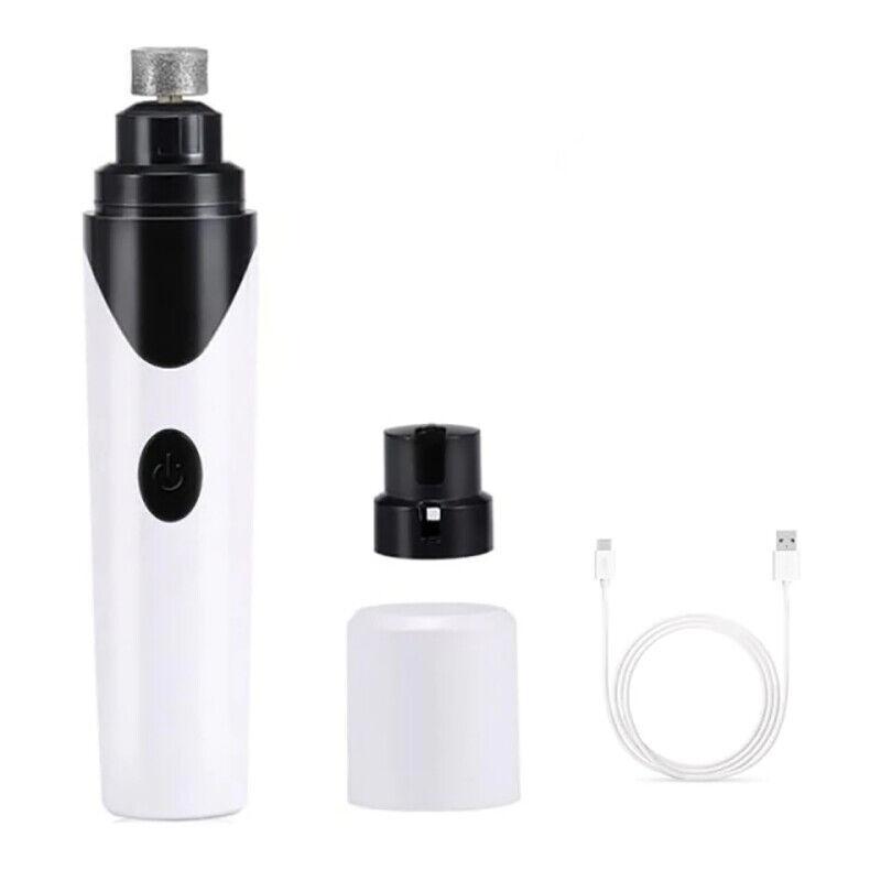 Electric pet nail grinder, USB rechargeable pet nail grooming tool.