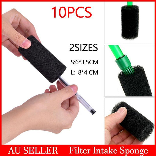 Black filter intake sponge for fish tanks