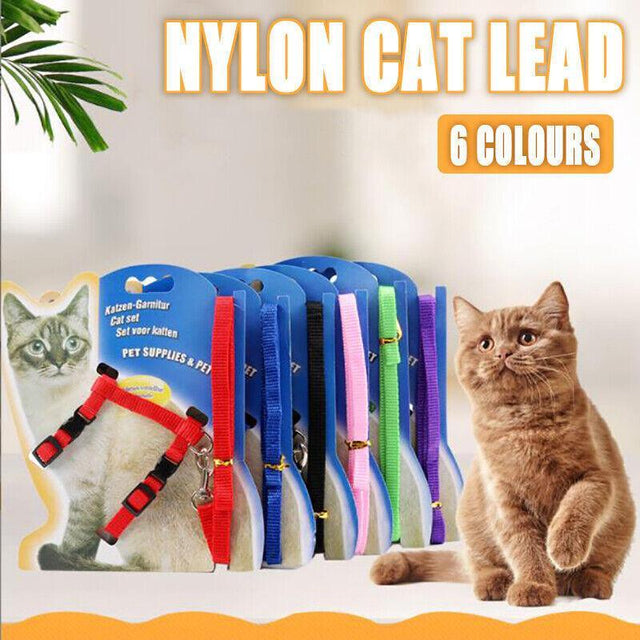 Adjustable Nylon Kitten Harness for safe and comfortable walks