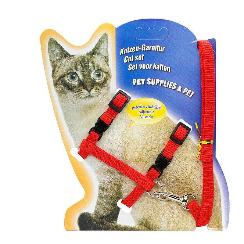 Adjustable Nylon Pet Cat Harnesses 6 Colours