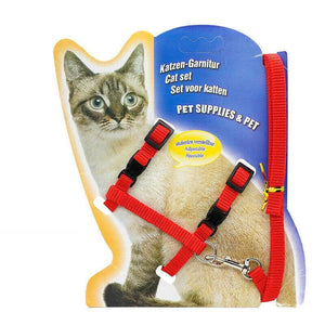 Adjustable Nylon Pet Cat Harnesses 6 Colours