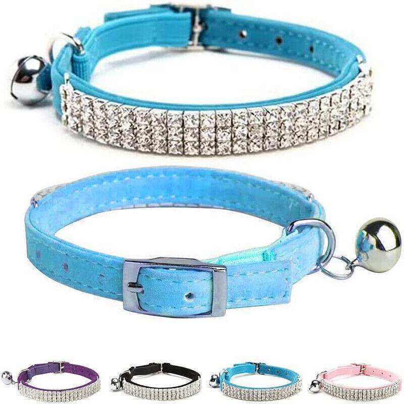 Designer Dog Collar - Suede Rhinestone Collar