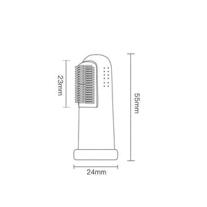 Close-up of a Puppy Finger Toothbrush for effective pet dental care