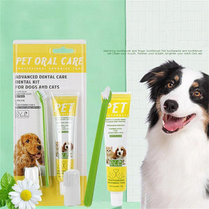 Pet Dog Toothbrush and Toothpaste Set for Effective Dental Care