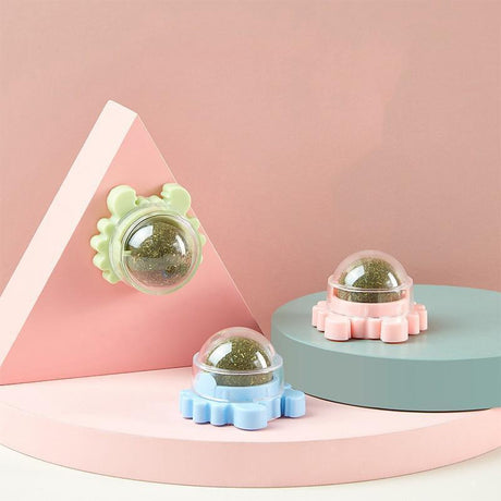 Rotatable Cat Mint Balls for Interactive Play