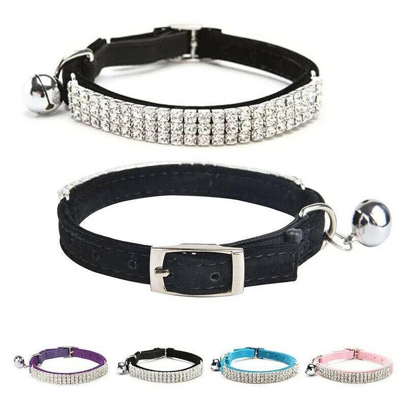 Designer Dog Collar - Suede Rhinestone Collar