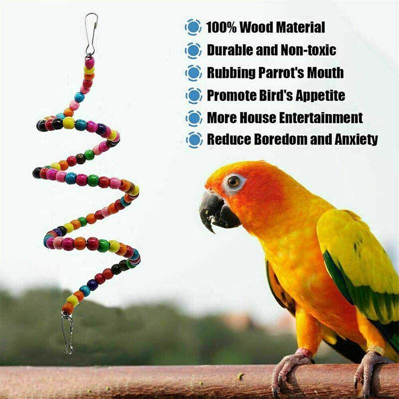 10PCS Bird Toys Cockatiel Cage Toy Set