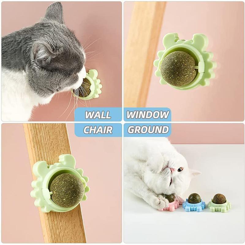 Rotatable Cat Mint Balls for Interactive Play