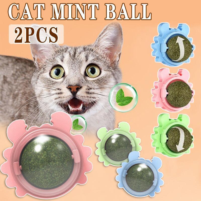 Rotatable Cat Mint Balls for Interactive Play