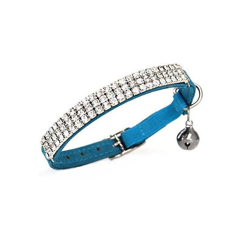 Designer Pet Collars For Cats and Dogs with Rhinestones 5 Colours