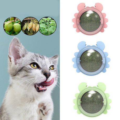 Rotatable Cat Mint Balls for Interactive Play