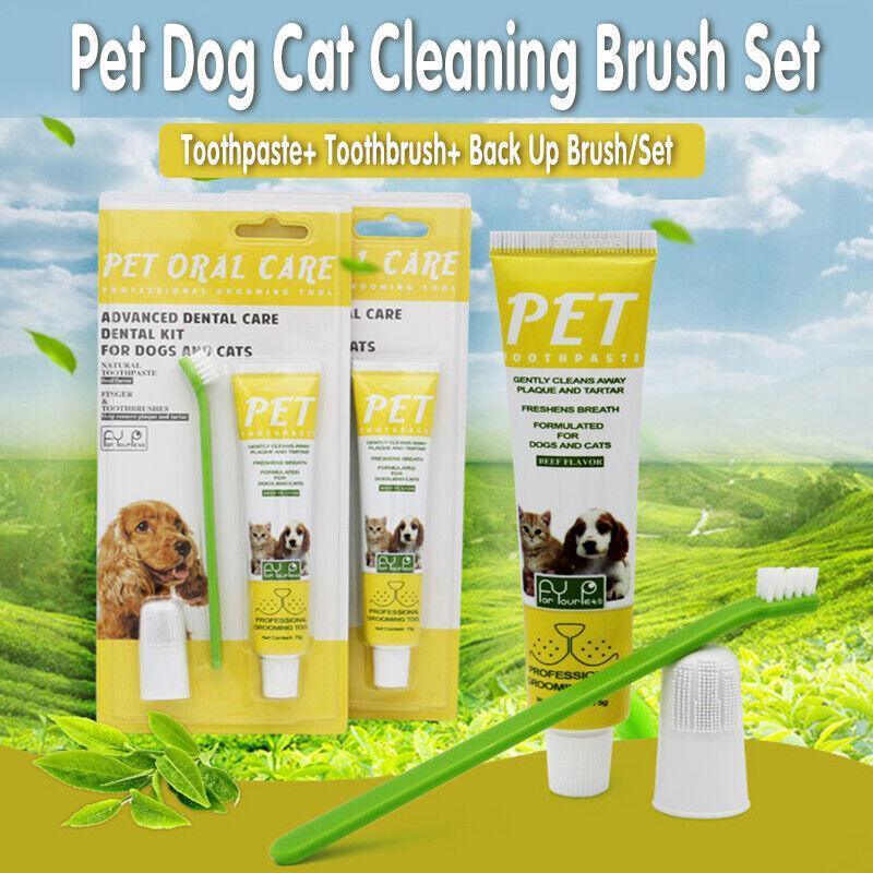 Pet Dog Toothbrush and Toothpaste Set for Effective Dental Care